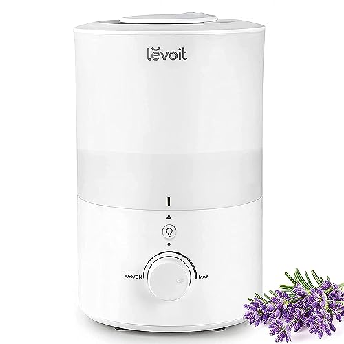 LEVOIT Top-Fill Luftbefeuchter 3L, 360 drehbare Düse, leiser Humidifier mit Nachtlicht für Schlafzimmer und Baby