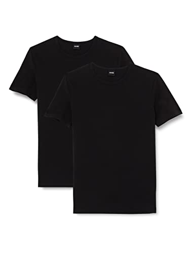 boss herren t-shirt round neck 2er pack modern schwarz größe l