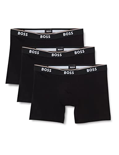 BOSS Herren Boxershorts 3er Pack Co/EL, Schwarz, XXL EU