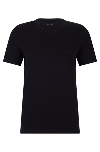 boss hugo herren t-shirt schwarz v-ausschnitt m