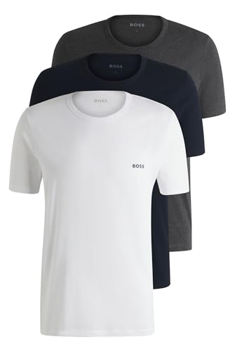 boss herren t-shirt r-neck 3er pack assorted 961 in Größe S