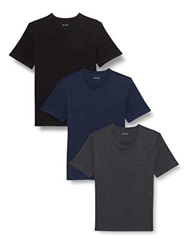 hugo boss herren t-shirt open blue 497, xl