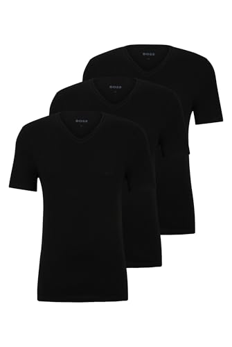 hugo boss t-shirt herren schwarz v-ausschnitt 3 pack xl
