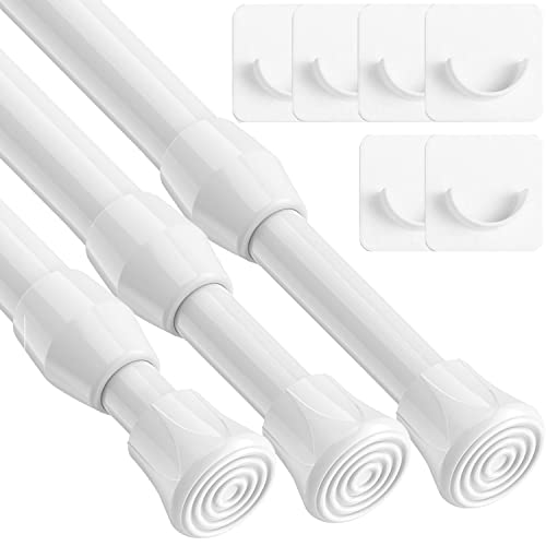 3 pcs klemm gardinenstange schrank gardinenstange 18 bis 27 cm weiß 13mm