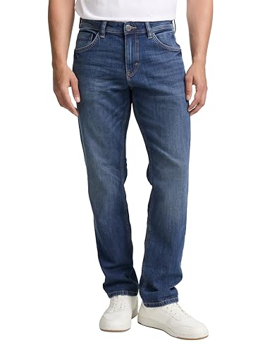 tom tailor herren jeans marvin straight used mid stone blue denim 33/32