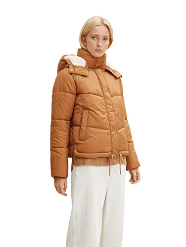 winterjacke damen tom tailor denim mit kapuze hay beige xl