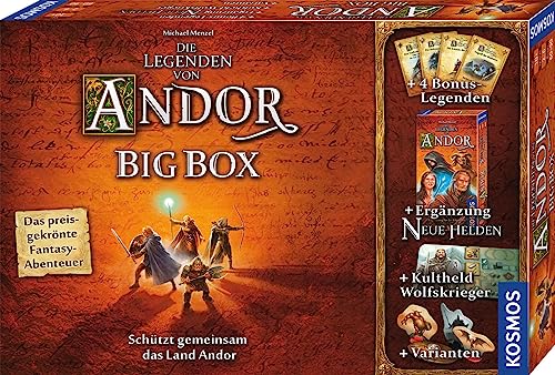 Produktbild: kosmos legenden von andor big box, kennerspiel, kooperatives fantasy-brettspiel