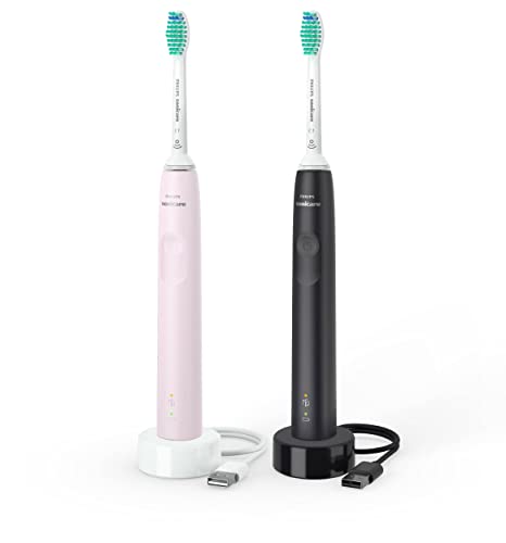 philips sonicare 3100 elektrische zahnbürste schallzahnbürste zweierpack hx3675/15