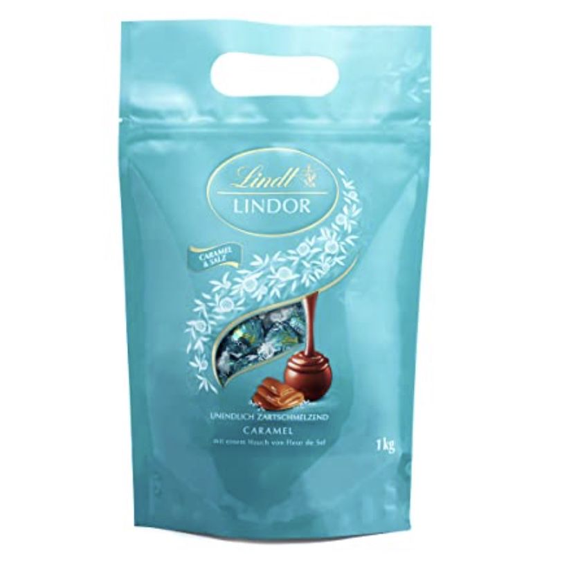 lindt lindor salted caramel pralinen 1kg ca 80 kugeln für 20,41 statt 31