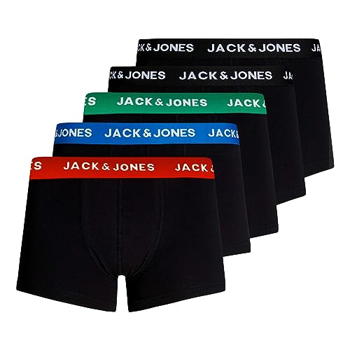 Jack & Jones trunks 5er pack herren electric blue lemonade schwarz, XXL