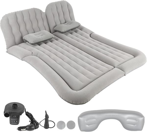 Ejoyous Aufblasbare Auto-Luftmatratze mit Pumpe und Kissen Camping, Reisen, Strand