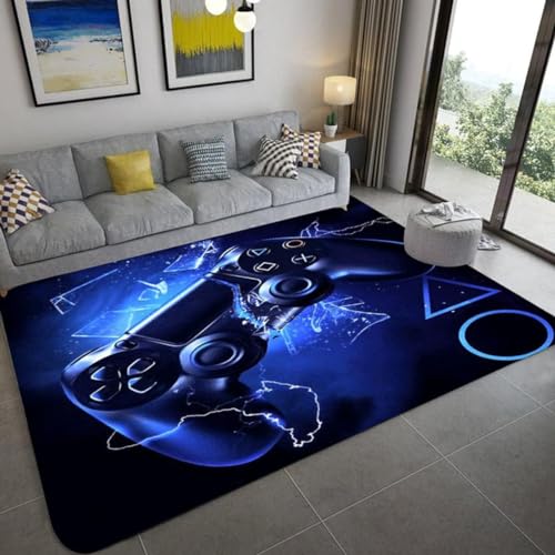 gamer controller teppich 140x200 cm für wohnzimmer schlafzimmer kinder spielmatte rutschfest