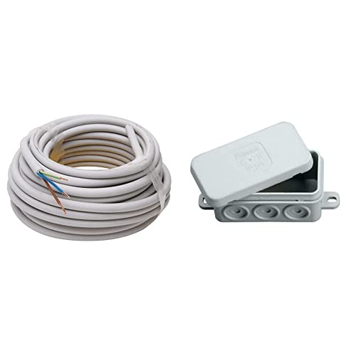 kopp wet room kabel 3 x 1.5 mm 10 m mit 371200005 junction boxen 75 x 37 x 40 mm