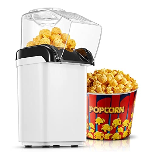 housnat popcornmaschine, 1200w heißluft popcorn maker ohne öl, für filme und partys