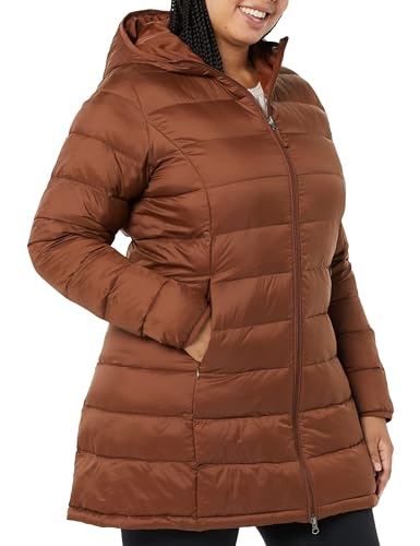 Amazon Essentials Damen Wasserabweisender Puffermantel mit Kapuze, verstaubar