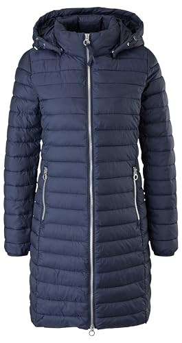 s.Oliver steppjacke navy lang mit abnehmbarer kapuze größe 40