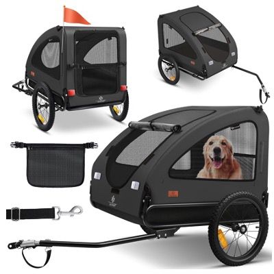 Produktbild: kesser fahrrad hundeanänger boxer 2in1 250l 600d für hunde und radfahrer
