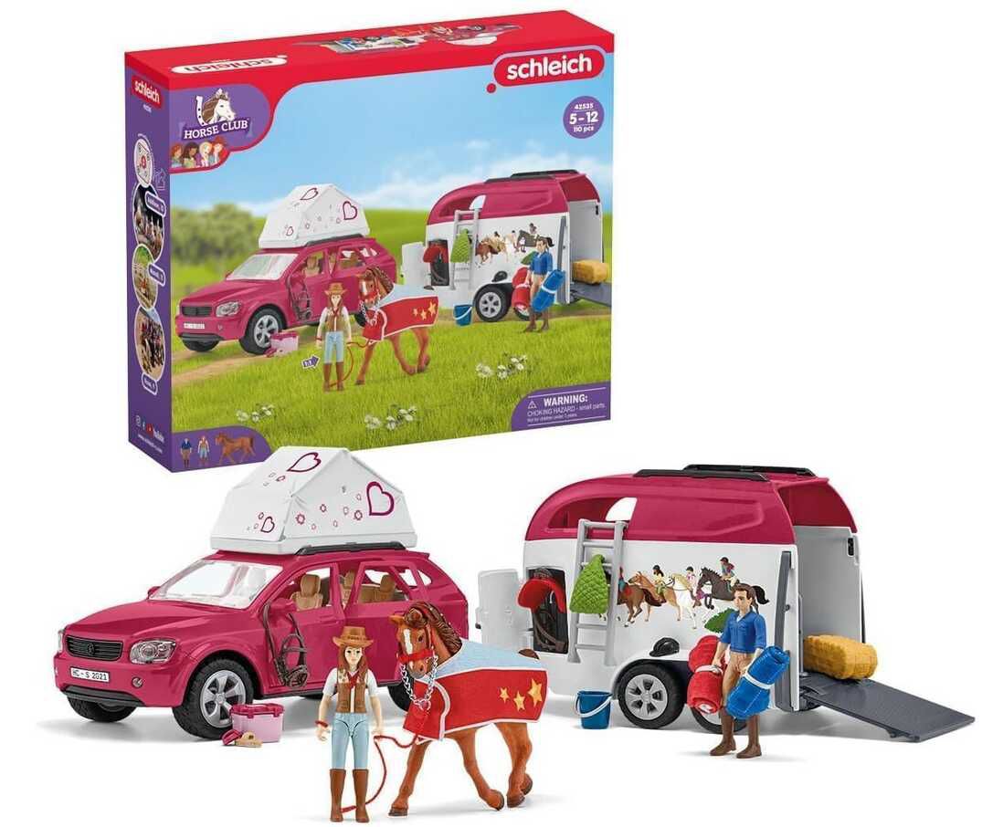 schleich Horse Club 42535 Abenteuer Auto und Pferdeanhänger (110 Teile)