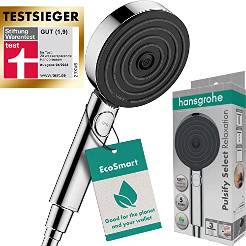 hansgrohe pulsify select s handbrause, 3 strahlarten, 9 l/min, 105 mm, antikalk