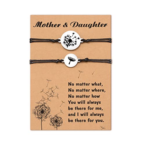 cheerslife mutter tochter armbänder set löwenzahn für 2, geschenk zur schule