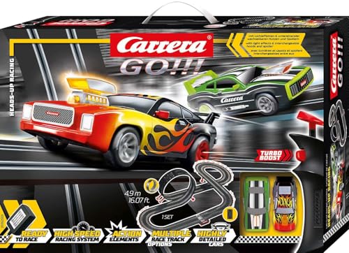 carrera GO!!! heads-up racing rennbahn-set für 2 spieler mit slotcars