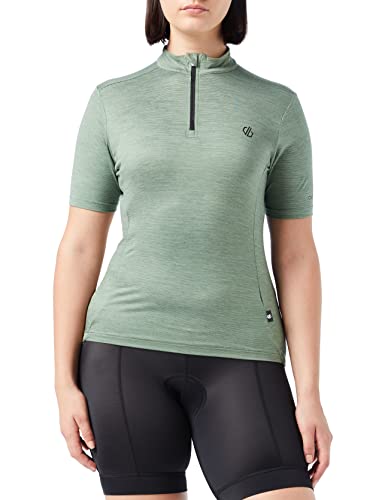 dare 2b damen radsport t-shirt Q-Wic Plus leicht, geruchsabweisend, halb Reißverschluss