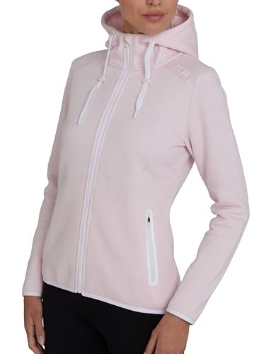 TCA Damen Hoodie mit Kapuze und Reißverschlusstaschen - Rosa, M