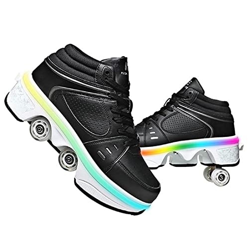 roller skate shoes verstellbar damen mit rollen für mädchen 37 schwarz mit licht