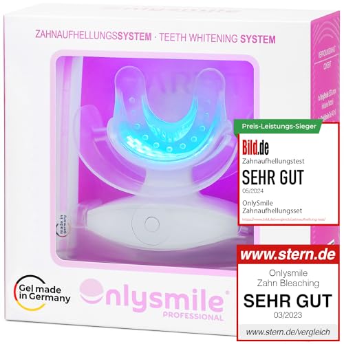 onlysmile zahnbleaching set, professionelles teeth whitening kit für weiße zähne