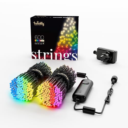 twinkly strings led lichterketten 600 rgb warmweiß 48m weihnachtsbeleuchtung drinnen draußen