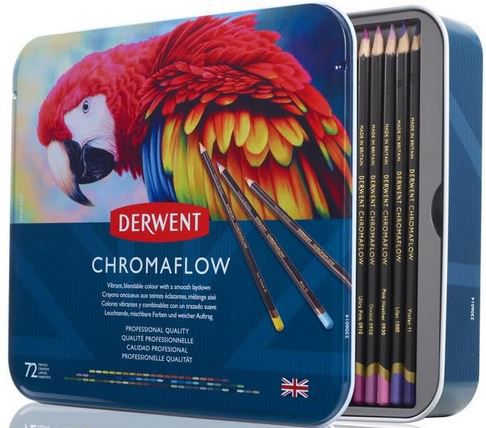 derwent chromaflow buntstifte set 72er pack in metallbox für 72,75 euro