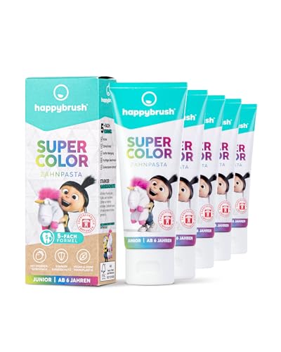 happybrush zahnpasta kinder ab 6 jahren 5x fruchtig erdbeergeschmack vegan ohne mikroplastik