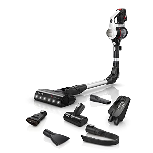 bosch akku-staubsauger mit turbostufe und beleuchtung, weiß