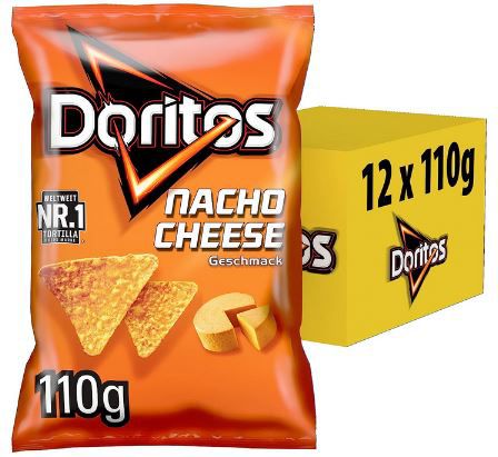 doritos nacho cheese tortilla nachos 12x 110g für 13,99 euro statt 24 euro