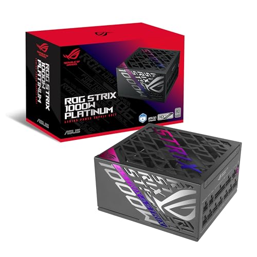 Produktbild: asus rog strix 1000w gaming netzteil vollmodular atx 80 plus platin gan-mosfet