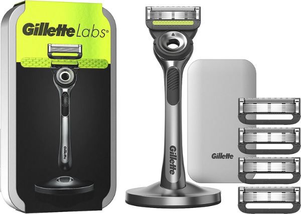 gillette labs nassrasierer mit reinigungs-element und reise-etui 29,89