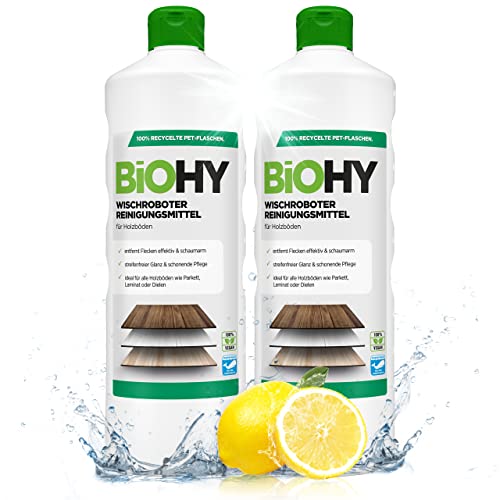 biOHY wischroboter reinigungsmittel 2 x 1 liter bodenreiniger holzböden laminat parkettpflege