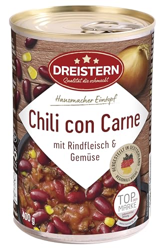 DREISTERN chili con carne 400 g, würziger eintopf mit bohnen und mais