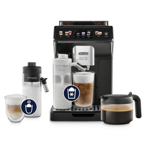 de'longhi eletta explore ecam 4 kaffeemaschine mit kaffekannen, schwarz