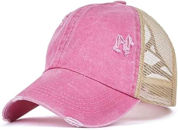 itoda baseball cap mädchen verstellbar mit pferdeschwanz mesh sonnenschutz kinder sommerkappe