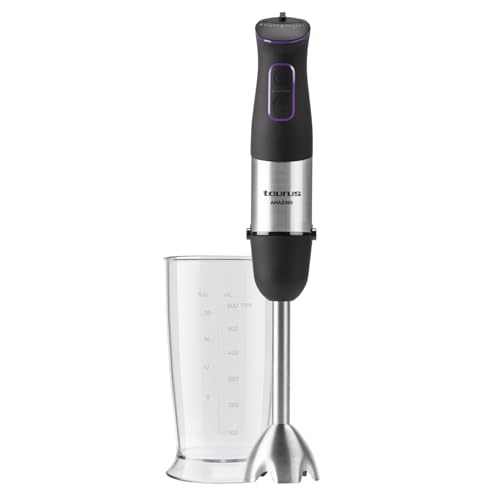 taurus stabmixer 1000w, 20 geschwindigkeiten, turbo-funktion, edelstahlklingen, ergonomisch, silber/schwarz