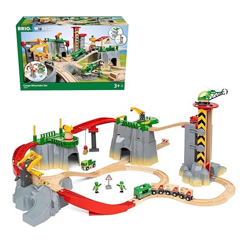 brio world gebirgs-frachtenset deluxe 36010 mit lokomotive und waggons
