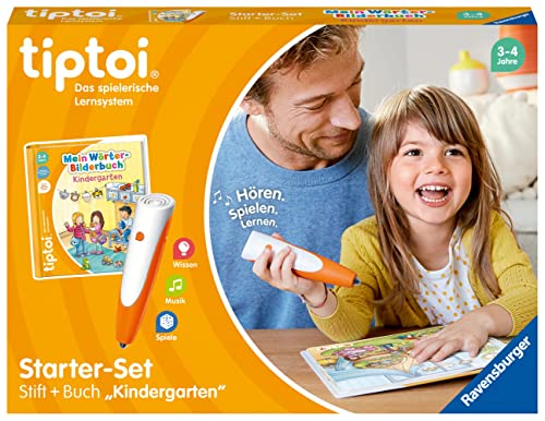 ravensburger tiptoi stift und wörter-bilderbuch kindergarten starterpaket mit akku