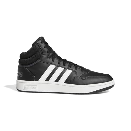 adidas hoops 3.0 mid herren basketballschuhe vintage, core black/white, 38 eu