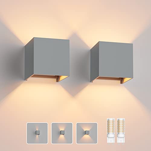 Produktbild: Klighten Wandleuchte 2PCS G9 LED Warmweiß 3000K Aluminium Innen/Außen