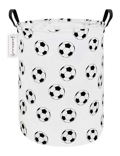 Produktbild: Aufbewahrungskorb rund, Wäschekorb für Jungen und Mädchen, faltbar, Fußballdesign