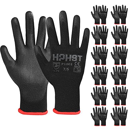 Arbeitshandschuhe 12 Paar Schwarz X-Large