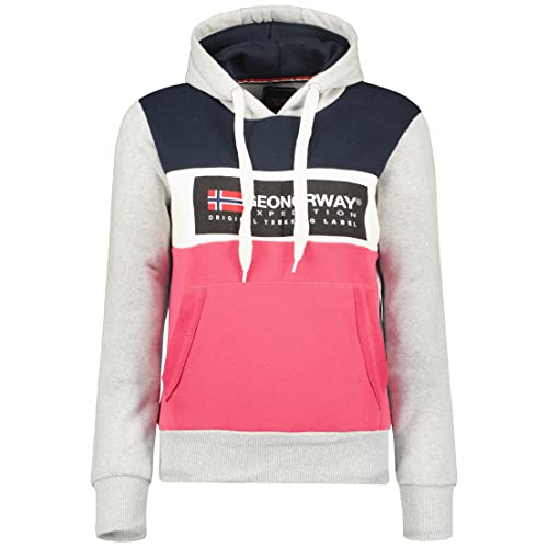 geographical norway kapuzenpullover damen golem lady hellgrau 42