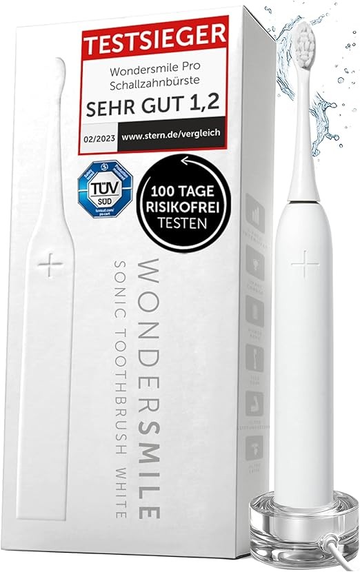 Schallzahnbürste Pro Weiss Schwarz - WonderSmile