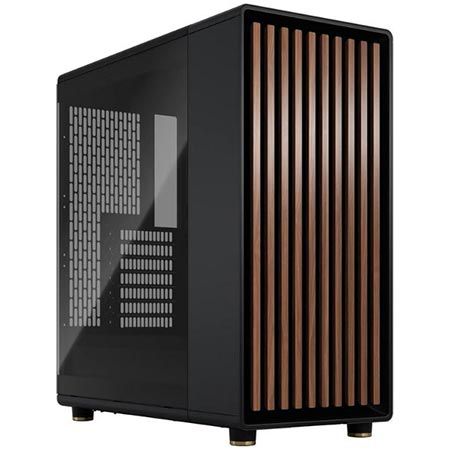 fractal design north dark tower charcoal black mit gehärtetem glas für 126,99